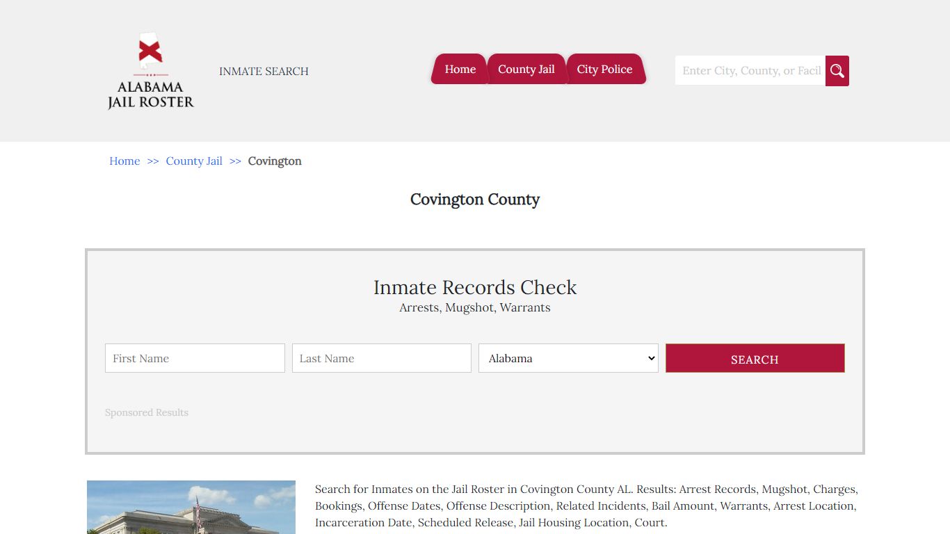 Covington County - Alabama Jail Inmate Search