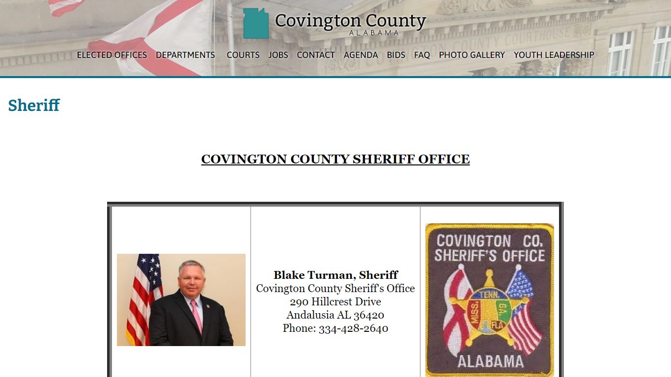 Sheriff | Covington County AL